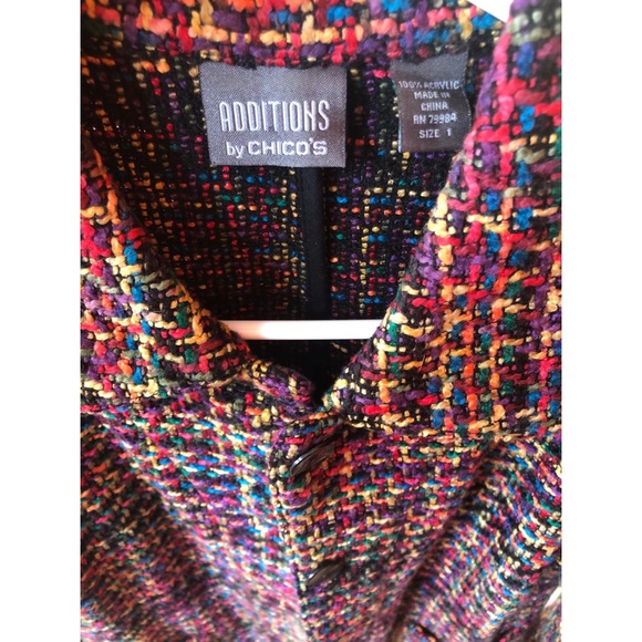 🌈 Multicolor Cross-Knit Coat 🌈 - Picture 3 of 4